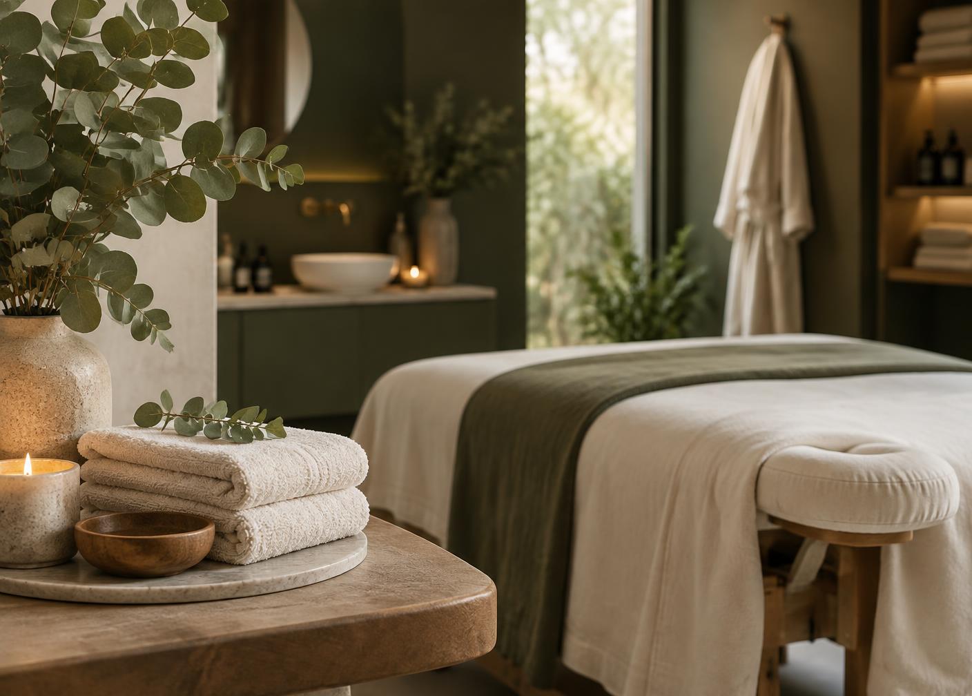 Calm wellness treatment room